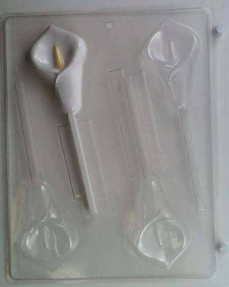 Chocolate// Candy Mold, Lollipop - Flower, Medium Calla Lilly