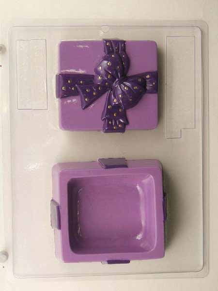 Chocolate// Candy Mold, Pour Box - Any Occassion, Large Present with Bow