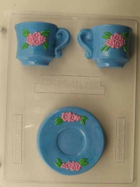 Chocolate// Candy Mold - Any Occasion, Teacup and Saucer with Flowers