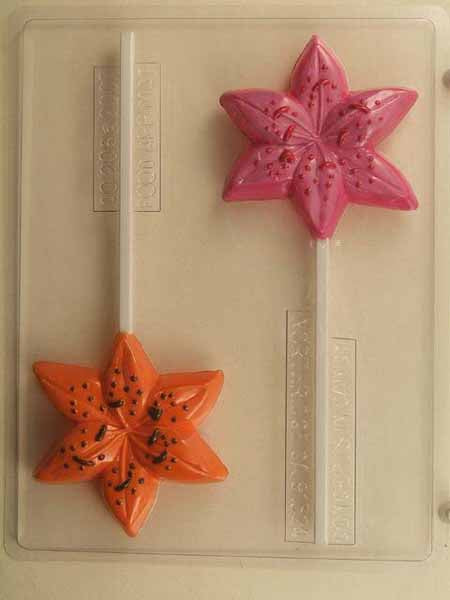 Chocolate// Candy Mold, Lollipop - Flower, Large Stargazer