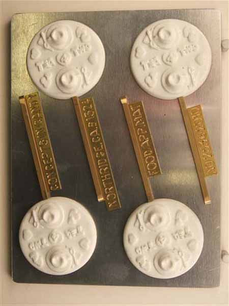 Chocolate// Candy Mold, Lollipop - Any Occasion, Tea for Two on Round