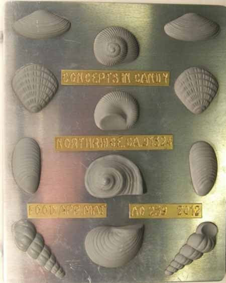 Chocolate// Candy Mold, Mini - Summer, Seashell Collection