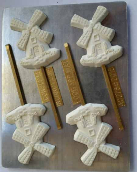 Chocolate// Candy Mold, Lollipop - Any Occasion, Dutch Windmill