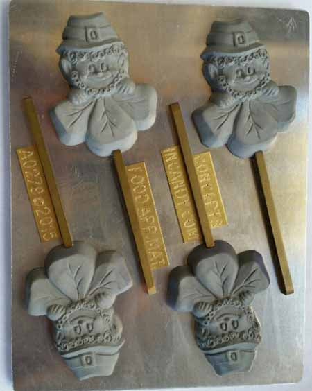 Chocolate// Candy Mold, Lollipop - Holiday, Leprechaun