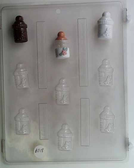 Chocolate// Candy Mold, Mini - Baby Shower, Small Baby Bottle with Flower