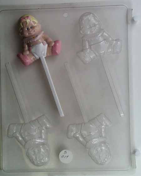 Chocolate// Candy Mold, Lollipop - Baby Shower, Baby Girl in Diaper