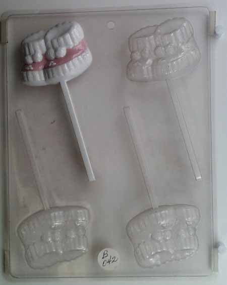 Chocolate// Candy Mold, Lollipop - Baby Shower, Medium Baby Booties