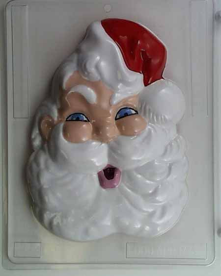 Chocolate// Candy Mold - Holiday, Large Santa Face