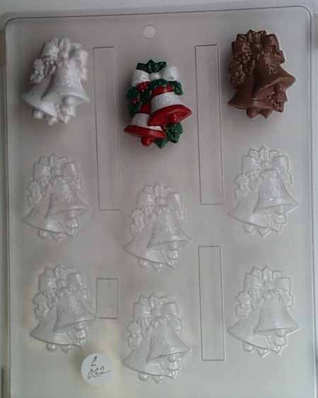 Chocolate// Candy Mold - Christmas, Decorated Christmas Bells