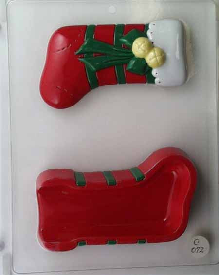 Chocolate// Candy Mold, Pour Box - Christmas, Christmas Stocking&nbsp; Bow and Bells