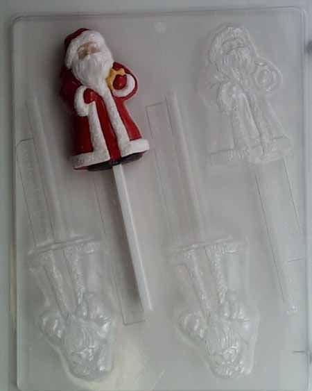 Chocolate// Candy Mold, Lollipop - Holiday, Christmas Santa Claus