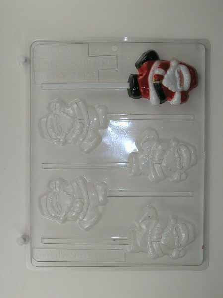Chocolate// Candy Mold, Lollipop - Holiday, Christmas Santa Dancing