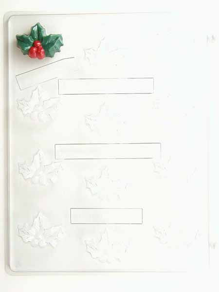 Chocolate// Candy Mold, Mini - Christmas, Christmas Holly