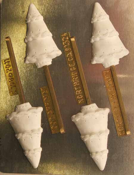 Chocolate// Candy Mold, Lollipop - Christmas, Christmas Tree with Curvy Trim