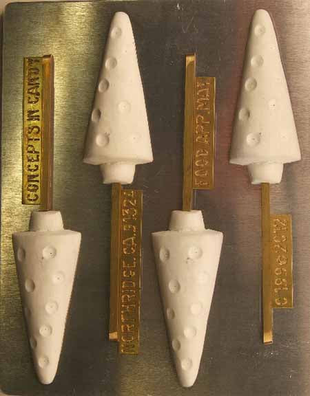 Chocolate// Candy Mold, Lollipop - Christmas, Christmas Tree with Cavities for Small Hot Red Candy