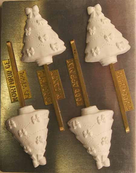 Chocolate// Candy Mold, Lollipop - Christmas, Christmas Tree Decorated with Bows