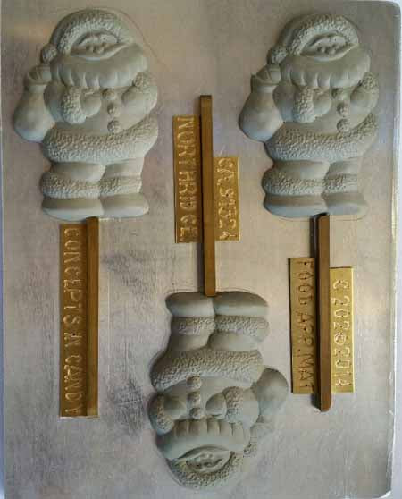 Chocolate// Candy Mold, Lollipop - Christmas, Cute Medium Size Christmas Santa