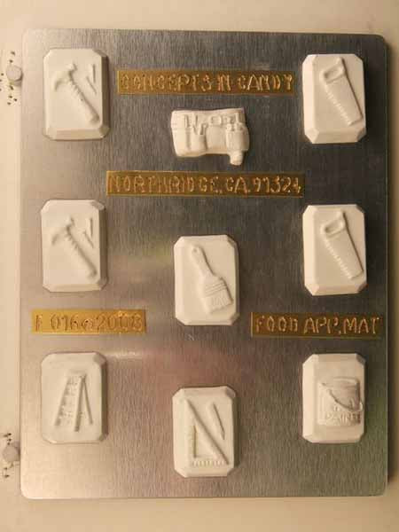 Chocolate// Candy Mold, Mini - Occupation, Construction Assortment