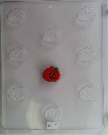 Chocolate// Candy Mold, Mini - Small Smiling Pumpkin