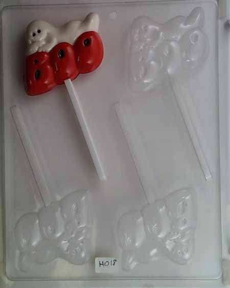 Chocolate// Candy Mold, Lollipop - Halloween, Ghost Laying on "Boo"