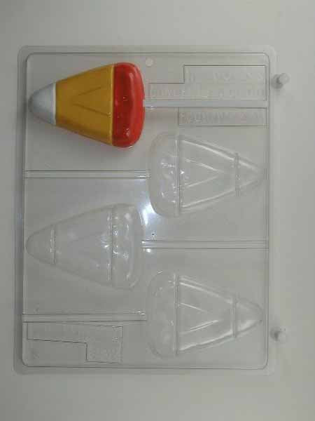 Chocolate// Candy Mold, Lollipop - Halloween, Large Candy Corn