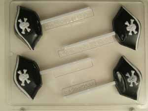 Chocolate// Candy Mold, Lollipop - Halloween, Pirate Hat
