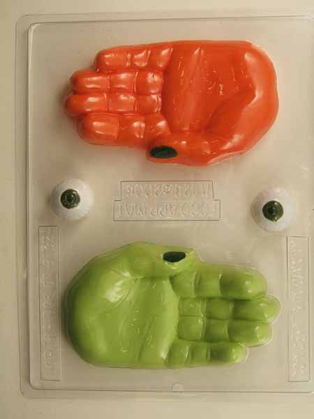 Chocolate// Candy Mold - Halloween, Ghoul Hands and Eyeballs
