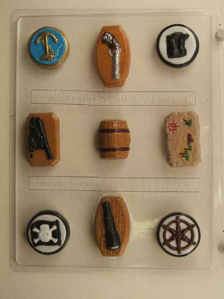 Chocolate// Candy Mold, Mini - Halloween, Pirate Assortment