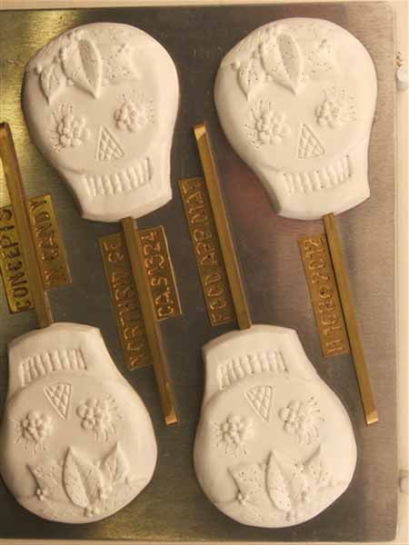 Chocolate// Candy Mold, Lollipop - Halloween, Dia de Los Muertos Sugar Skull
