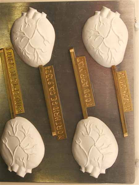 Chocolate// Candy Mold, Lollipop - Halloween, Medium Human Heart