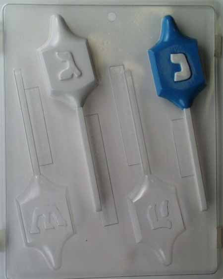 Chocolate// Candy Mold, Lollipop - Holiday, Hanukkah Dreidels