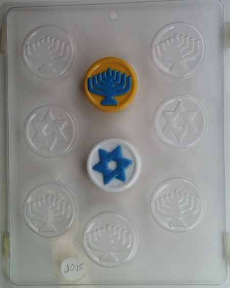 Chocolate// Candy Mold, Mini, Holiday, Hanukkah Collection on Round