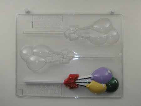 Chocolate// Candy Mold, Lollipop - Party, Three Balloons