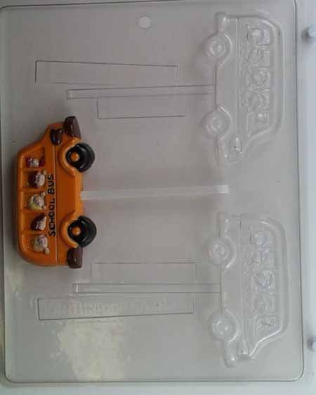 Chocolate// Candy Mold, Lollipop - School, School Bus with Kids