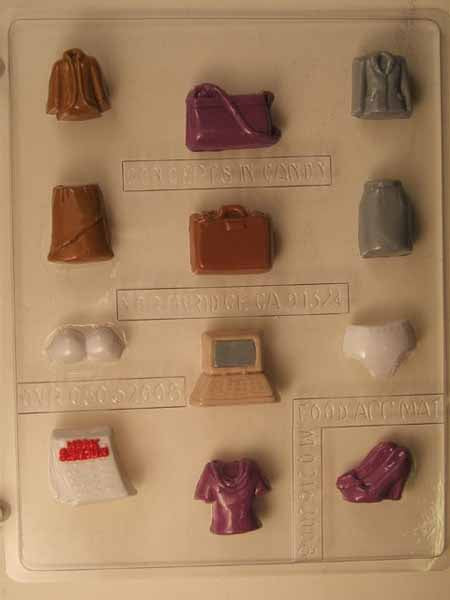 Chocolate// Candy Mold, Mini - Occupation, Female Business Clothes