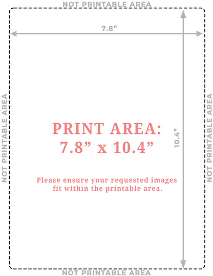 Edible Image 1/4 sheet // size 8" x 10"