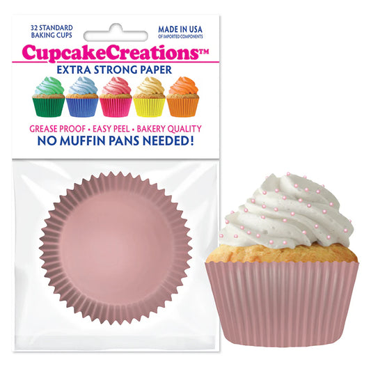 Cupcake Creations // Cupcake Liners "Rose Gold" 2" Base x 1 3/8 " Wall