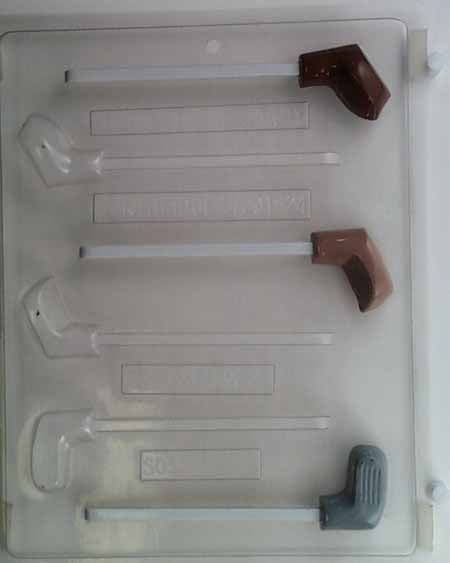 Chocolate// Candy Mold, Lollipop - Sports, Assorted Golf Clubs