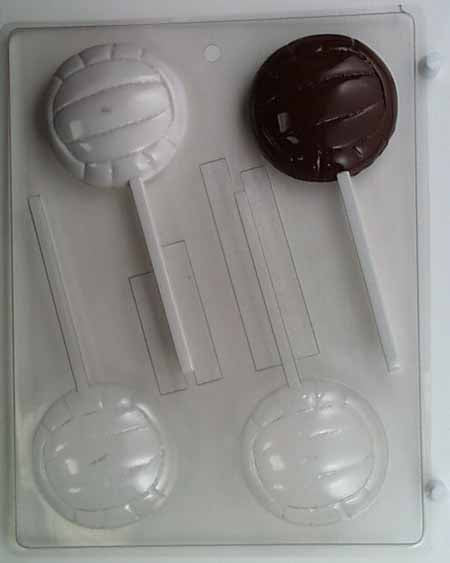 Chocolate// Candy Mold, Lollipop - Sports, Medium Volleyballs