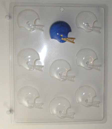 Chocolate// Candy Mold, Mini - Sports, Football Helmets