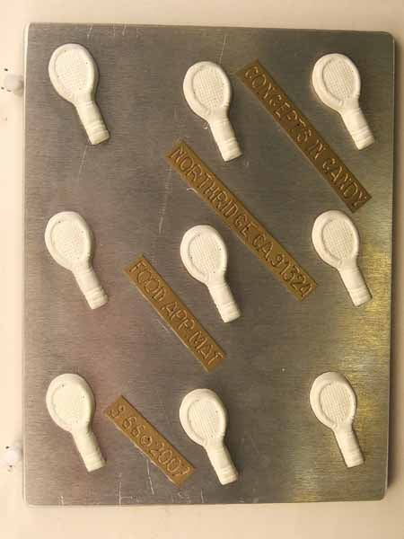 Chocolate// Candy Mold, Mini - Sports, Tennis Racquet