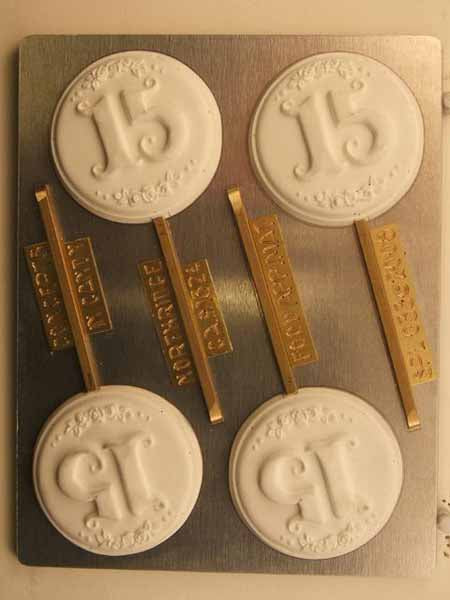 Chocolate// Candy Mold, Lollipop - Quince, '15' on Round