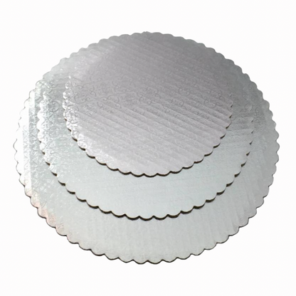 Scalloped Cake Circles (Gold/ Silver) (Individual)
