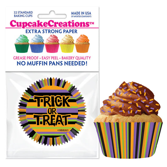 Cupcake Creations // Cupcake Liners "Trick or Treat" 2" Base x 1 3/8 " Wall
