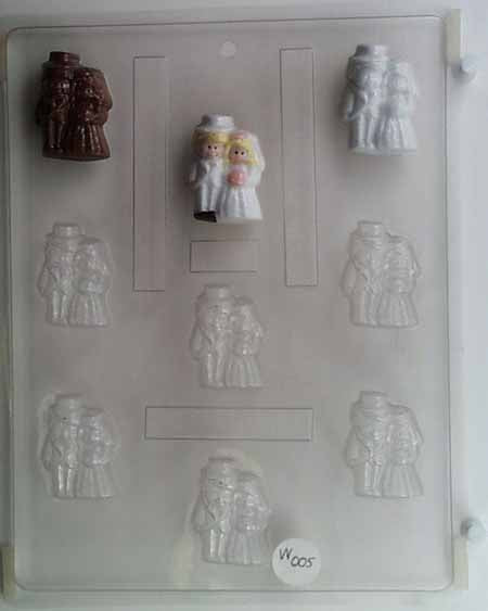 Chocolate// Candy Mold, Mini - Wedding, Bride and Groom