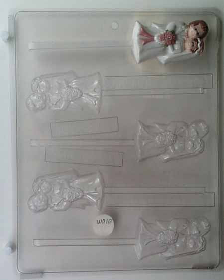 Chocolate// Candy Mold, Lollipop - Wedding, Cute Bride and Groom