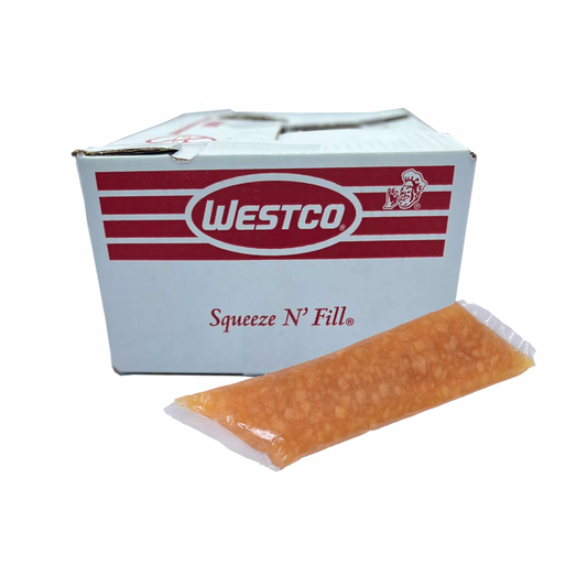 Relleno de manzana cortada en cubos