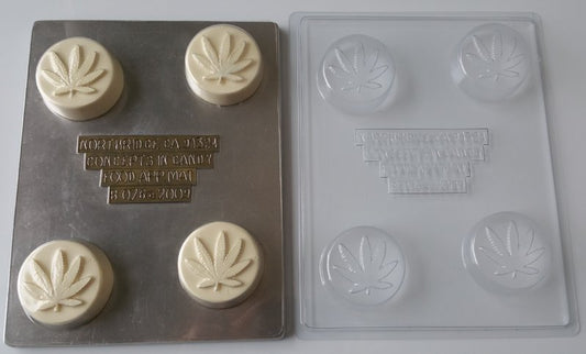Chocolate// Candy Mold, Oreo - Cannabis Leaf