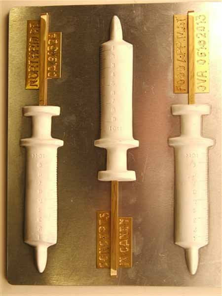 Chocolate// Candy Mold, Lollipop - Medical, Syringe