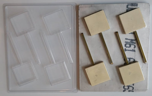 Chocolate// Candy Mold, Lollipop - Blank, Blank Square